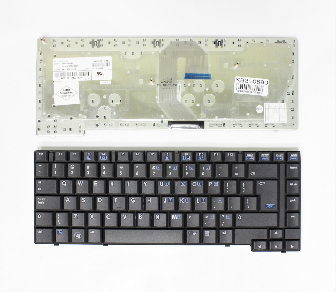 Keyboard HP Compaq: 6510, 6510B, 6515