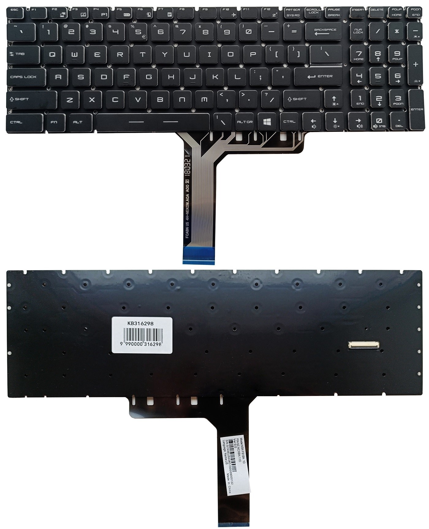 Keyboard MSI: GE63, GE73, GS63, GS73