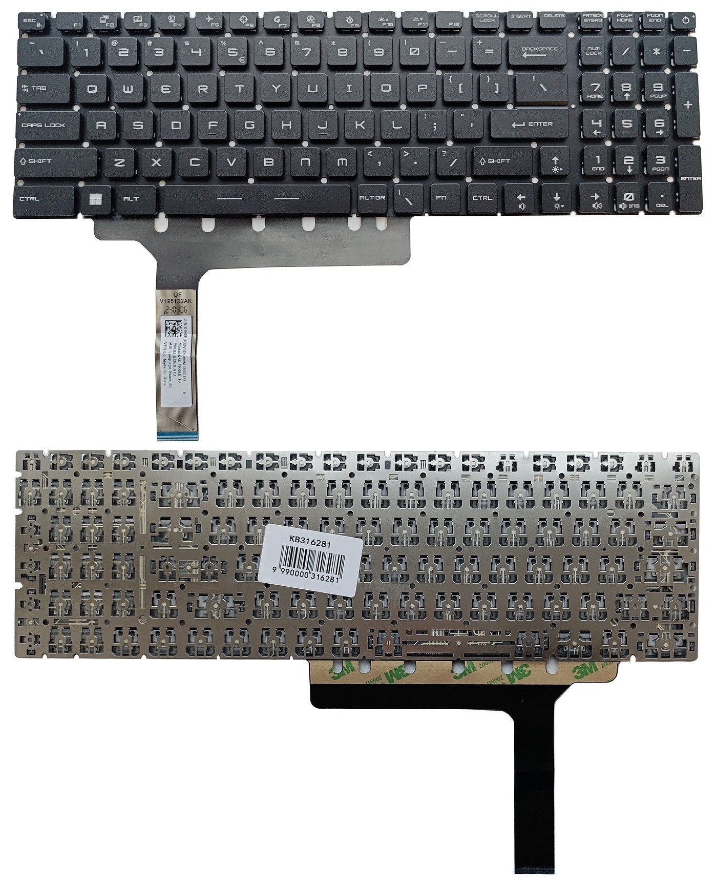 Keyboard MSI: GP76, GS76, GE76, US