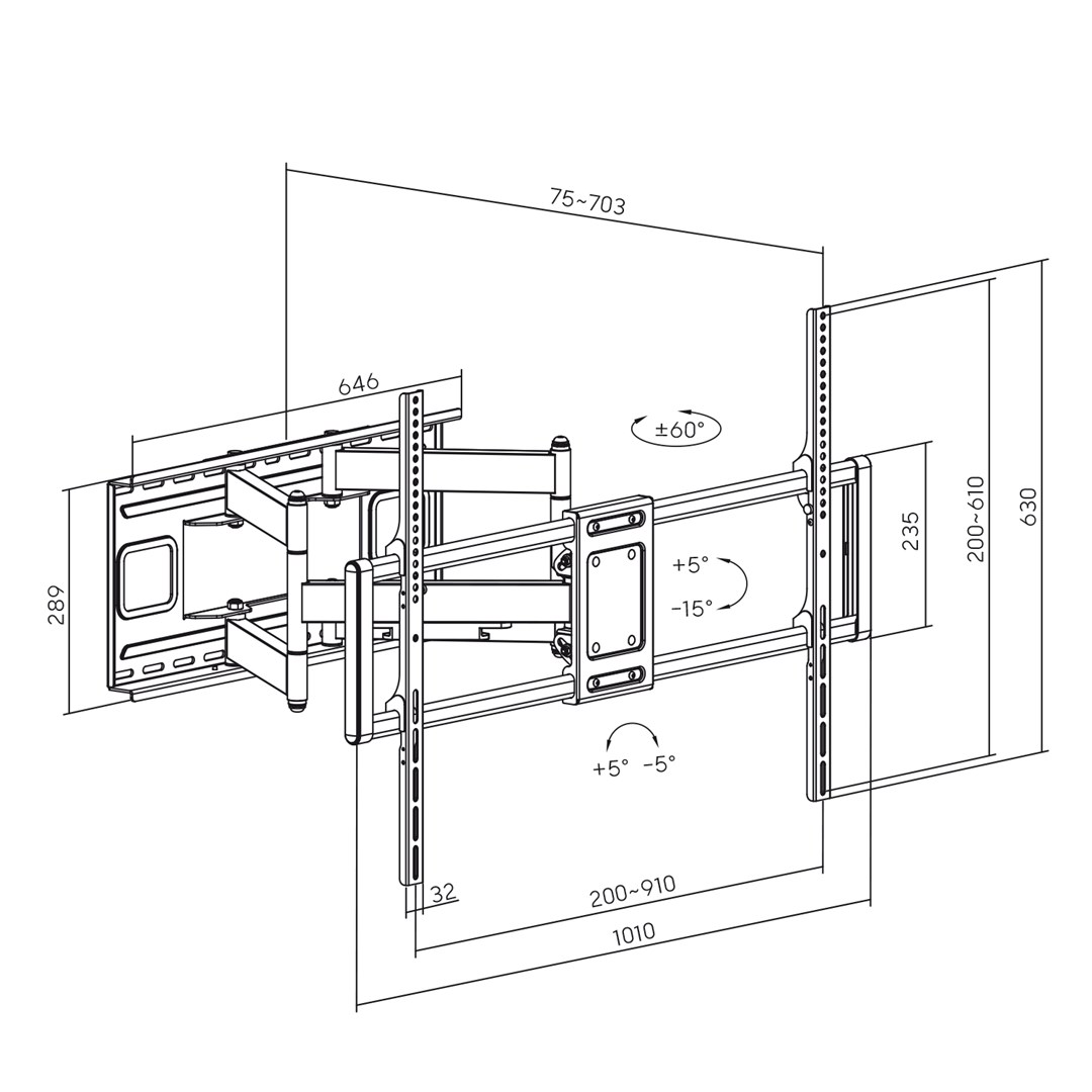 Maclean MC-482 TV Wall Mount Bracket