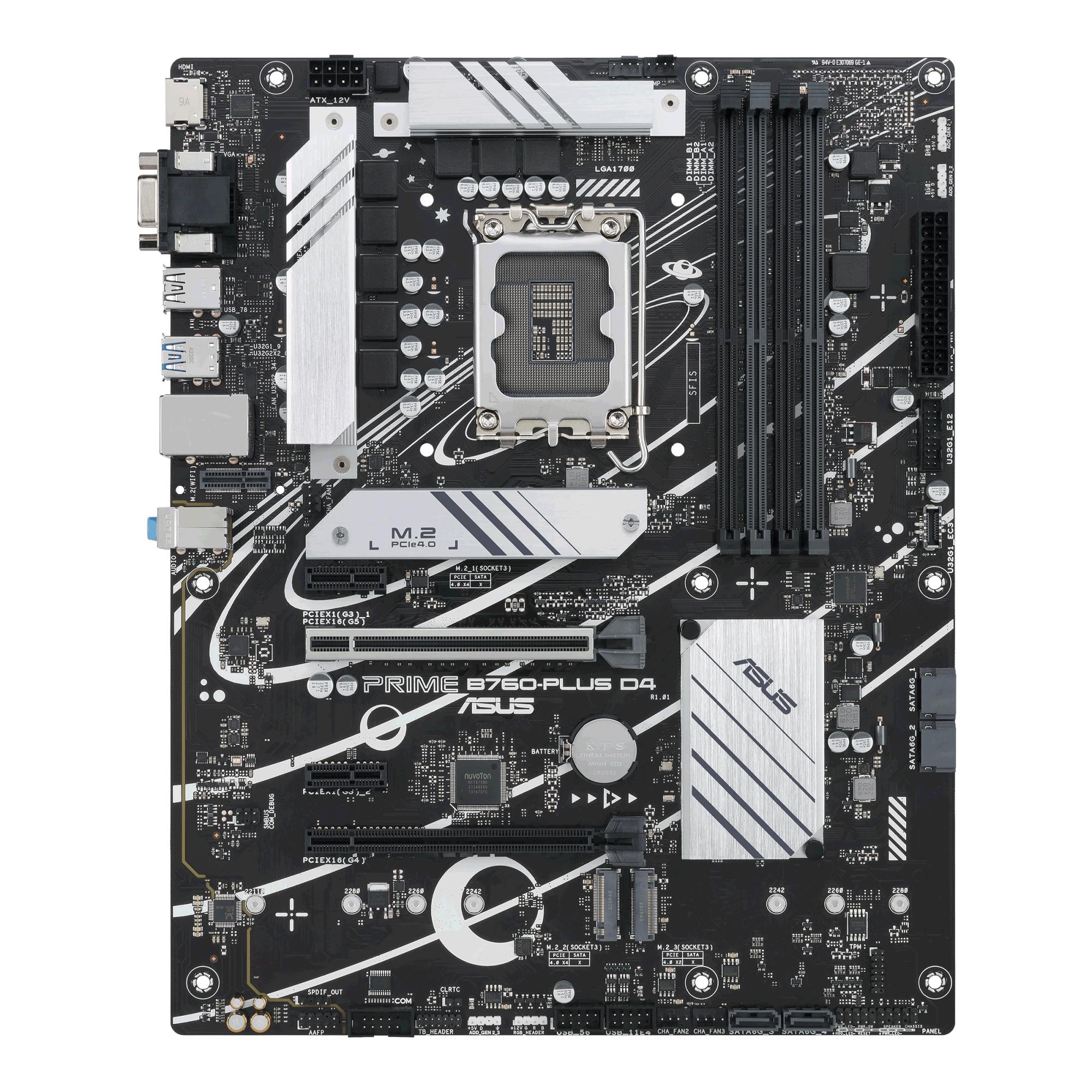 Mainboard|ASUS|Intel B760 Express|LGA1700|ATX|Memory DDR4|Memory slots 4|2xPCI-Express