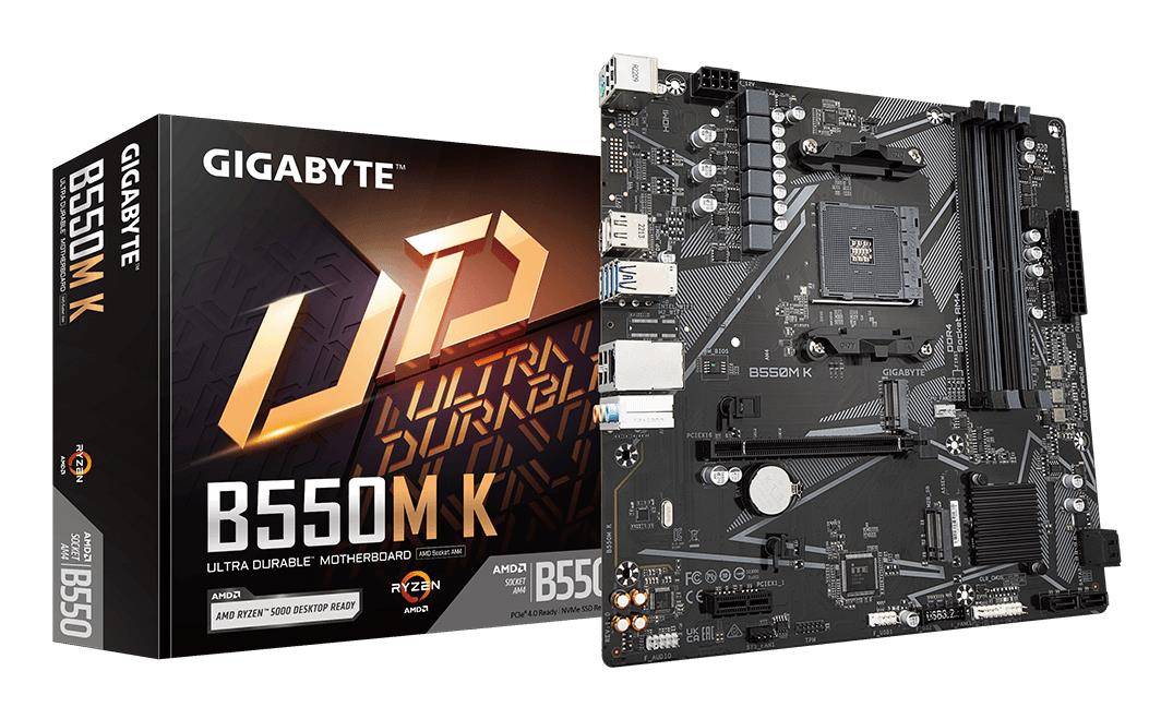 Mainboard|GIGABYTE|AMD B550|SAM4|Micro-ATX|Memory DDR4|Memory slots 4|1xPCI-Express 3