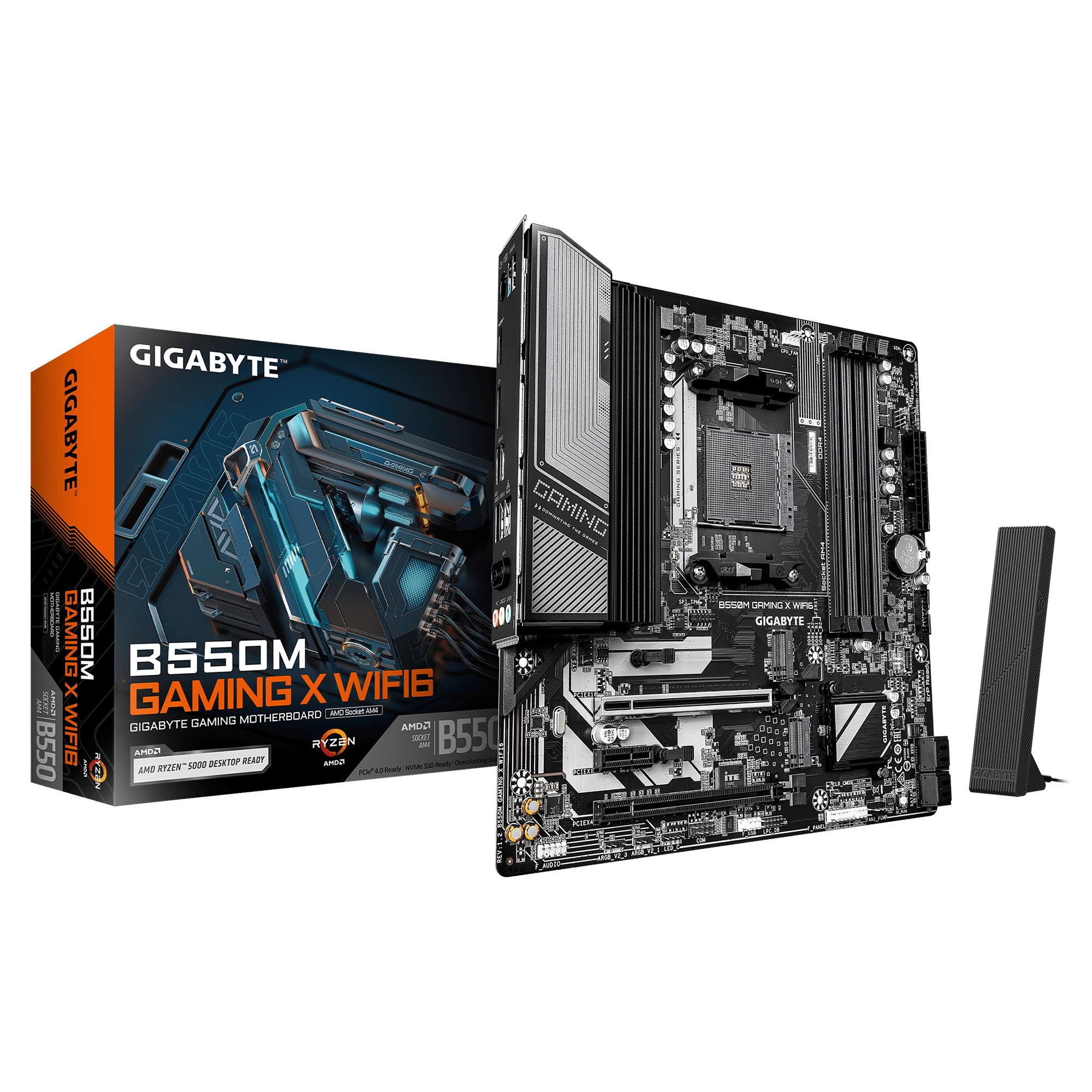Mainboard|GIGABYTE|AMD B550|Socket AM4|micro ATX|RAM DDR4-SDRAM|4xSlots|Wi-Fi Yes|Bluetooth