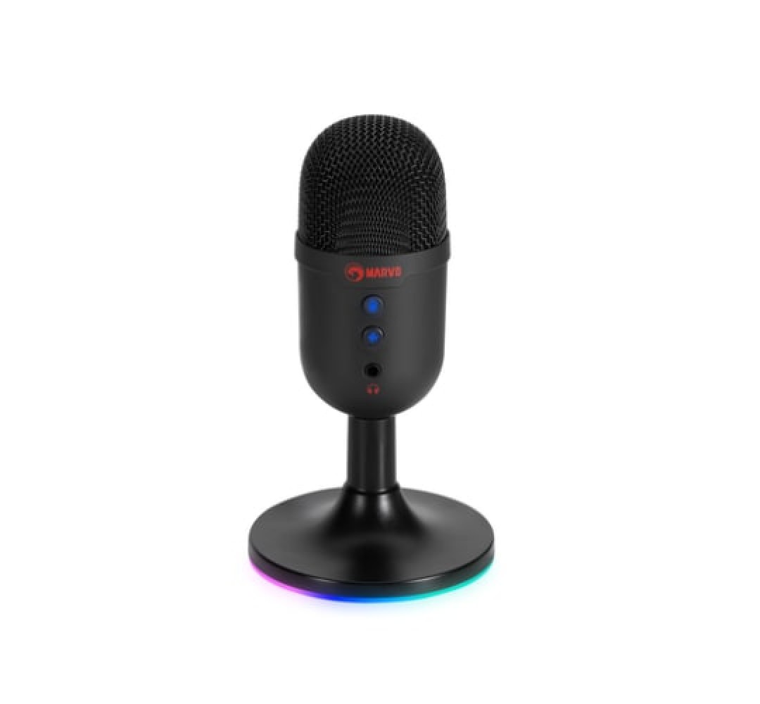 Marvo MIC-06 RGB black wired microphone
