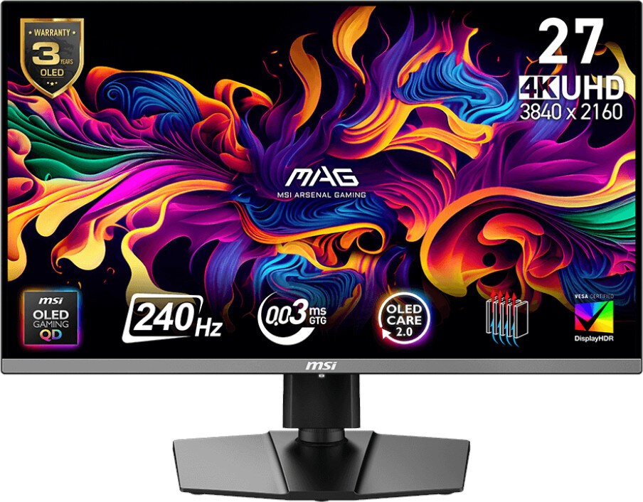 Monitor MAG 272UP QD-OLED X24/26.5/LED/Flat/QD-OLED/UHD/240Hz/Black