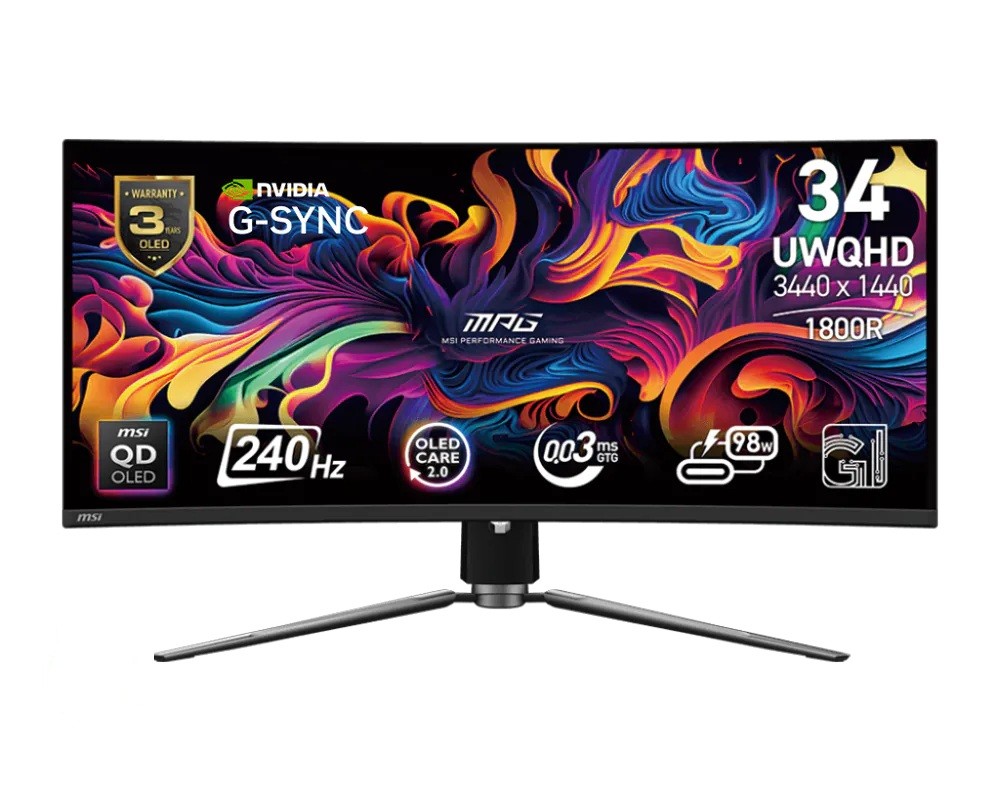 MSI MPG/341CQPX/34,2"/QD-OLED/wQHD/240Hz/0,03ms/Čern� �/3R