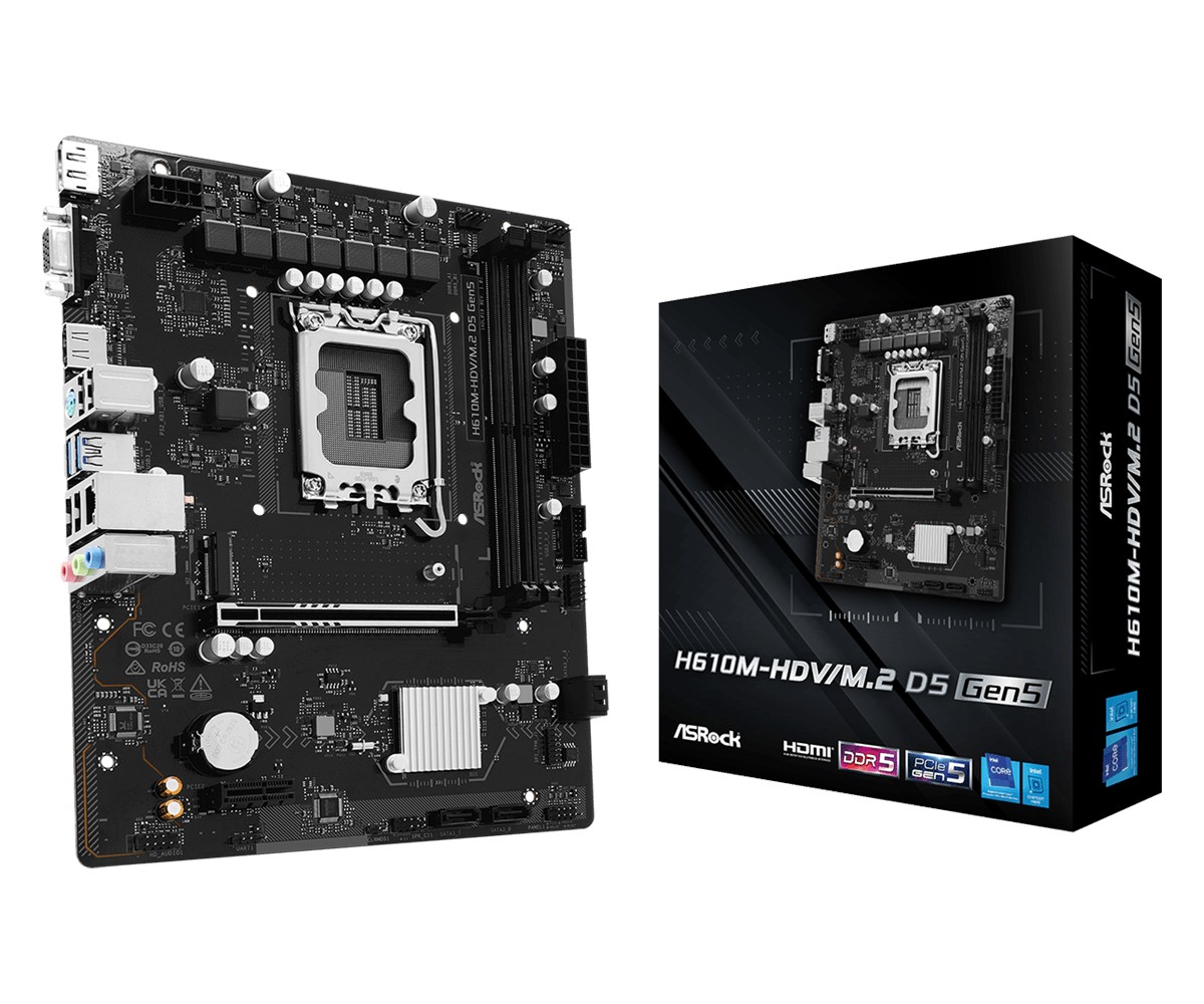 Asrock H610M-HDV/M.2 D5 Gen5 Intel