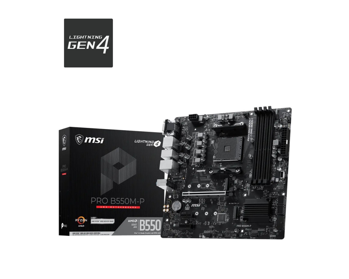Motherboard PRO B550M-P AM4 4DDR4 mATX
