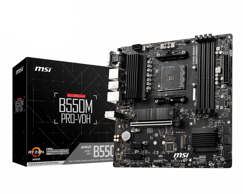 MSI B550M PRO-VDH AMD B550 Socket