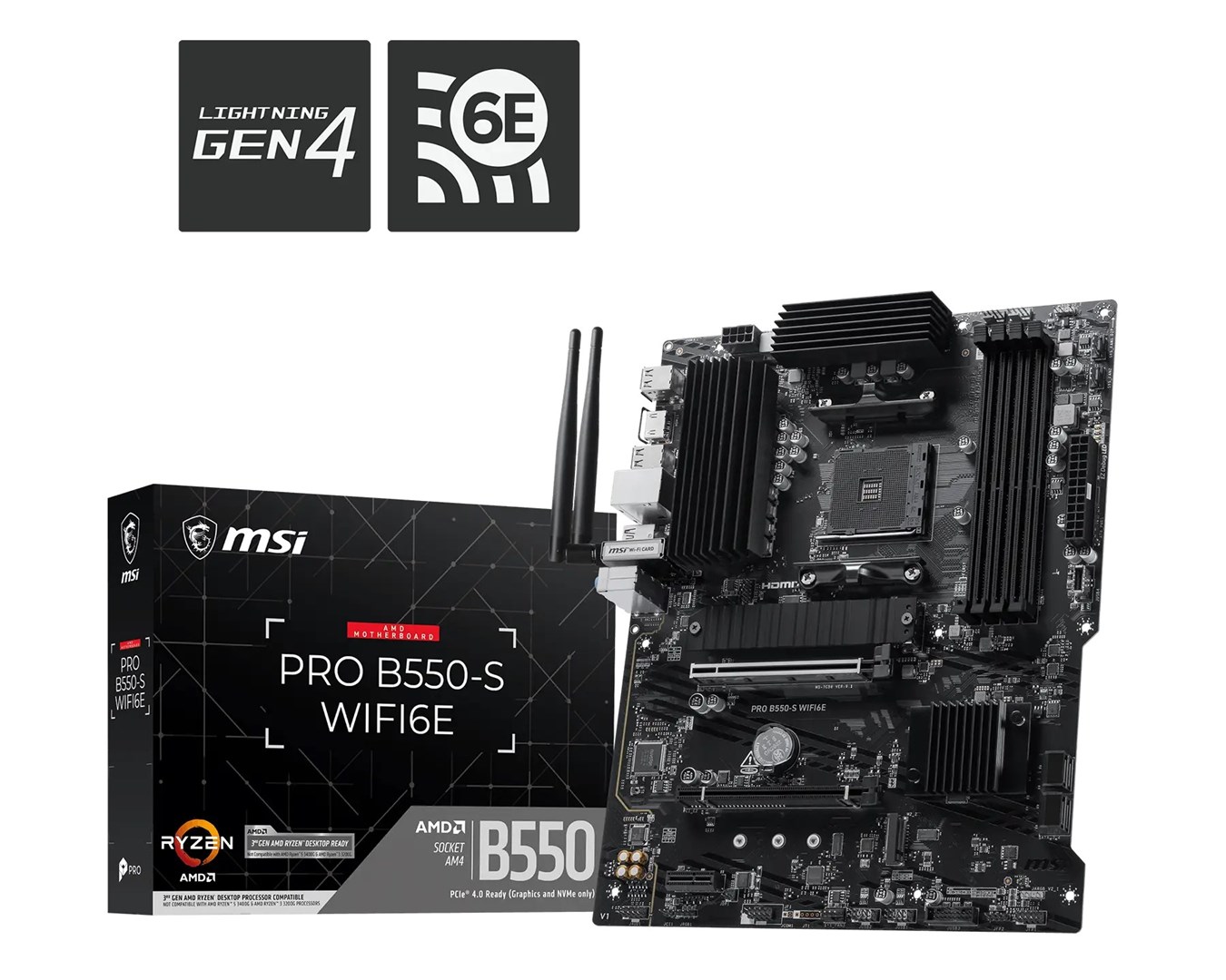 MSI PRO B550-S WIFI6E motherboard |