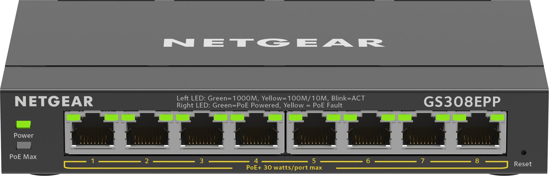 NETGEAR 8-Port Gigabit Ethernet High-Power PoE+