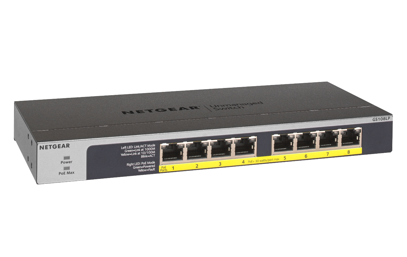 NETGEAR GS108LP Unmanaged Gigabit Ethernet (10/100/1000)