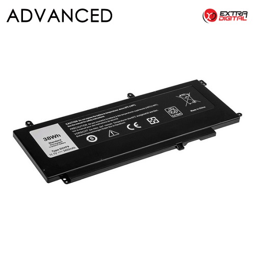 Notebook Battery DELL D2VF9, 3400mAh, Extra