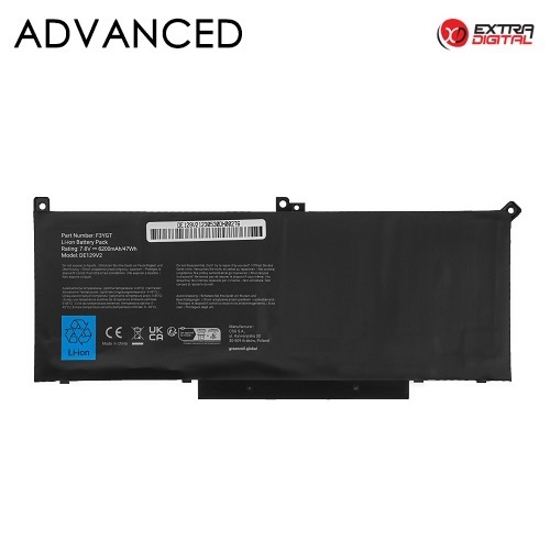 Notebook Battery DELL F3YGT, 7200mAh, Extra