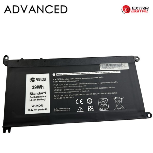 Notebook battery DELL WDX0R, 3400mah, Extra