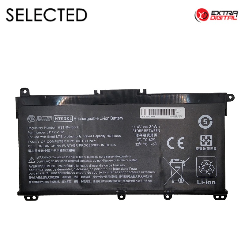 Notebook Battery HP HT03XL, 3400mAh, Extra
