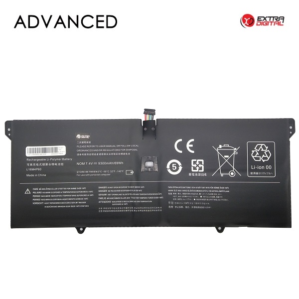 Notebook Battery LENOVO L16M4P60, 9300mAh, Extra