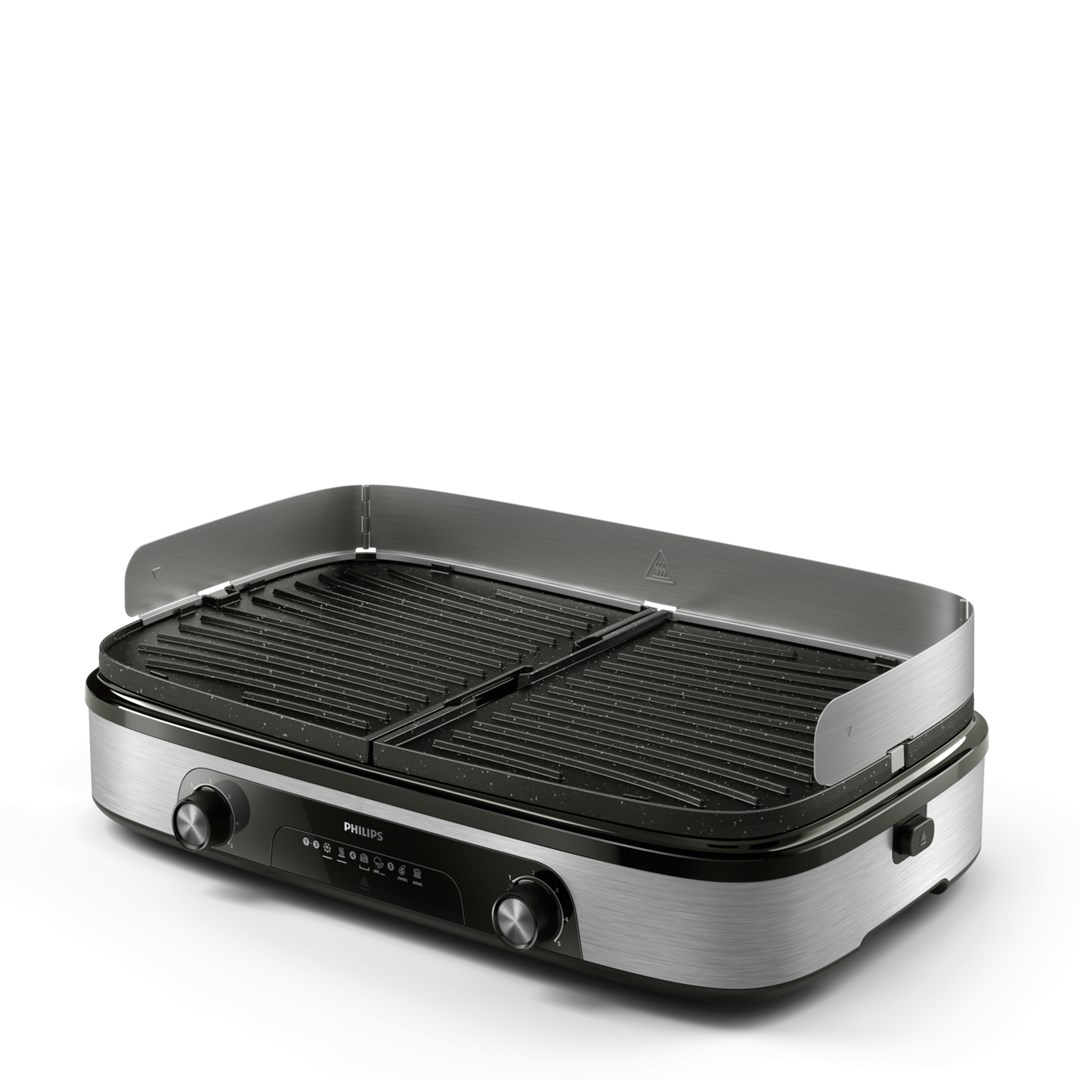Philips HD6222/90 Table Grill, Black/Stainless Steel