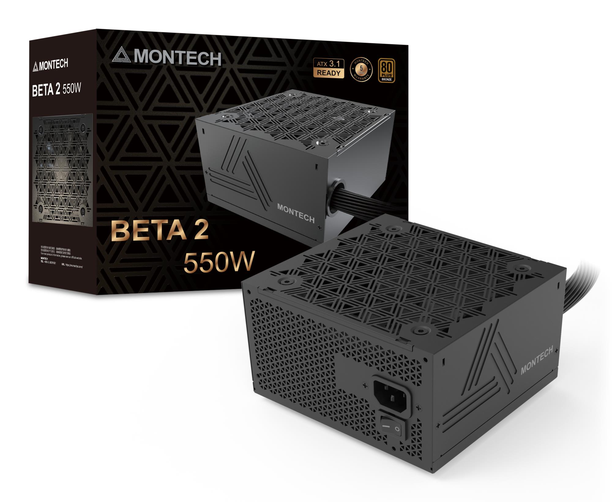 Power Supply|MONTECH|BETA 2|ATX|PC|100 - 240 V|550
