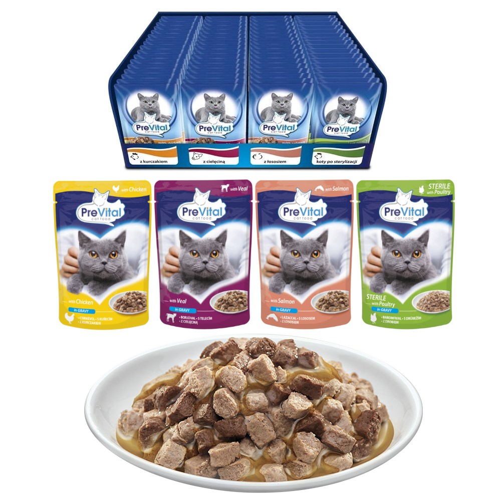 PREVITAL Cat Food Mix 4 Flavors