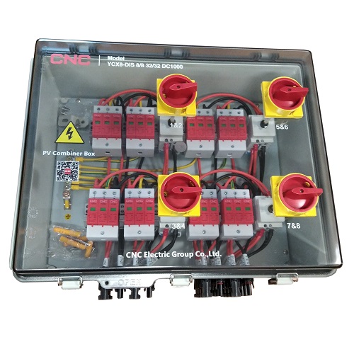 CNC PV Combiner Box, DC 8in-8out