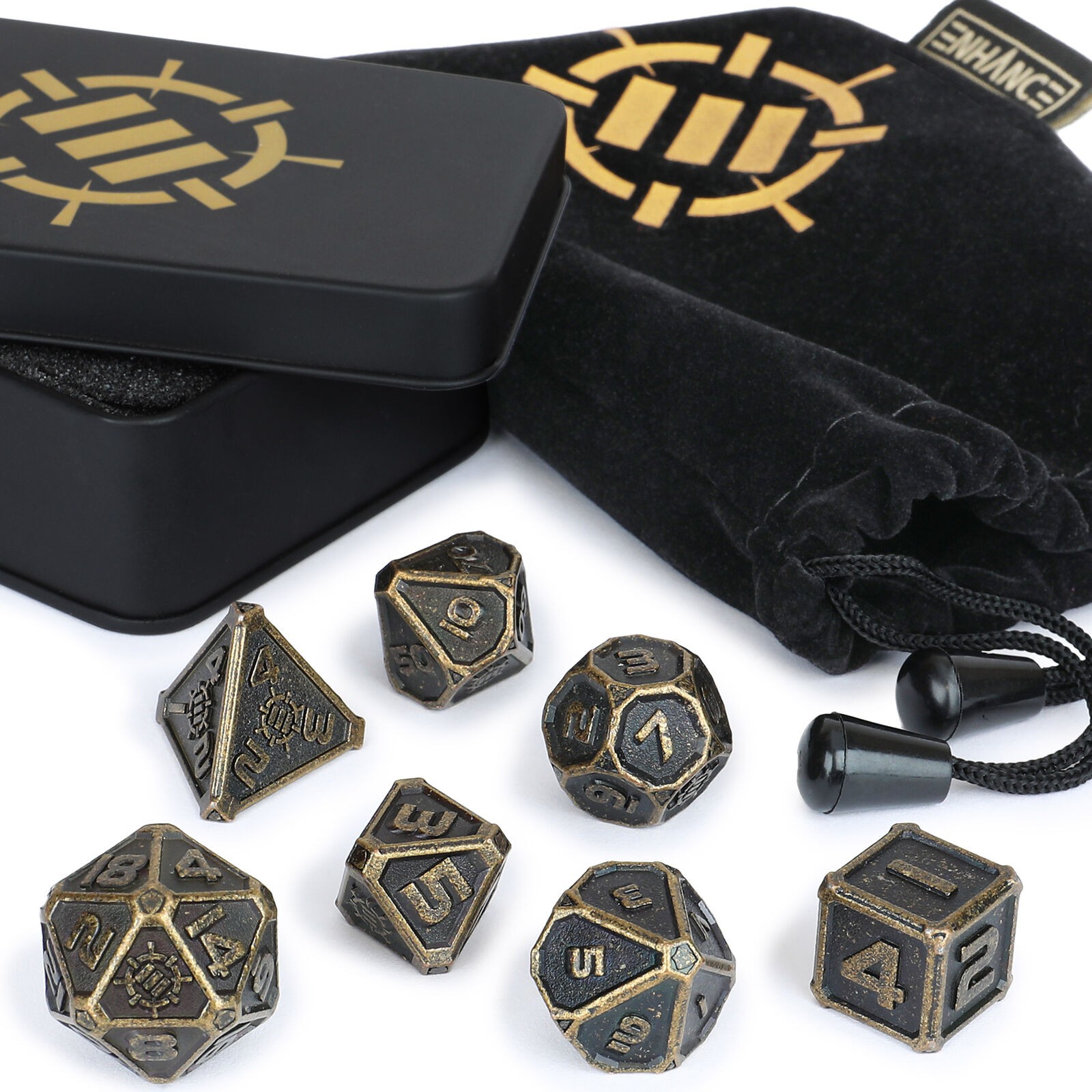 Enhance Tabletop RPGs 7pc Metal Dice