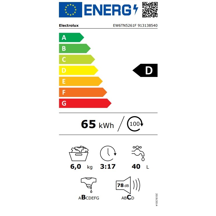 Veļas mašīna ELECTROLUX EW6TN5261F | EW6TN5261F
