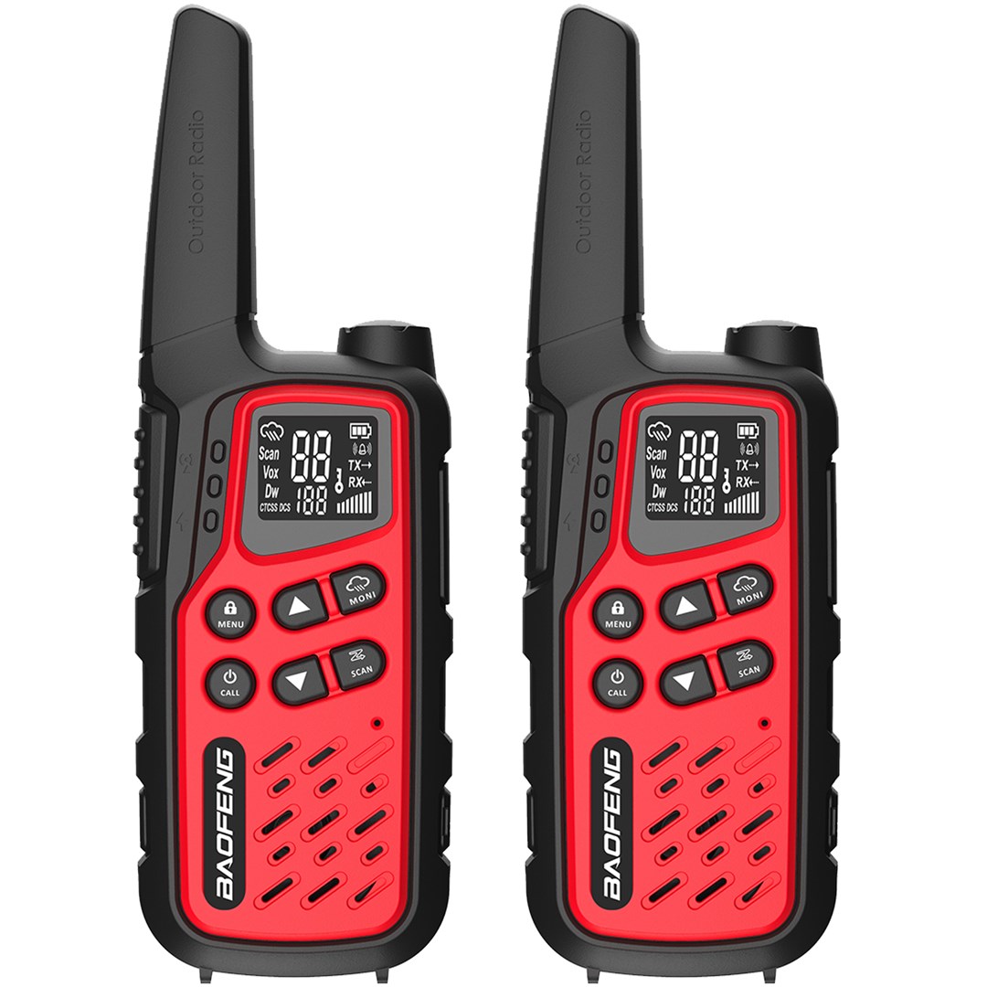 Walkie-Talkie Baofeng BF-T25E Red, 2 pieces