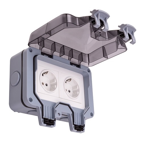 TUYA Weatherproof Switched Socket, 2Ch, IP66